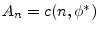 $ A_n=c(n,\phi^*)$